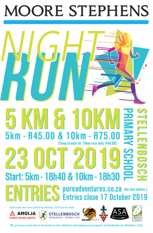 This lovely route takes runners through the famous Stellenbosch Town.