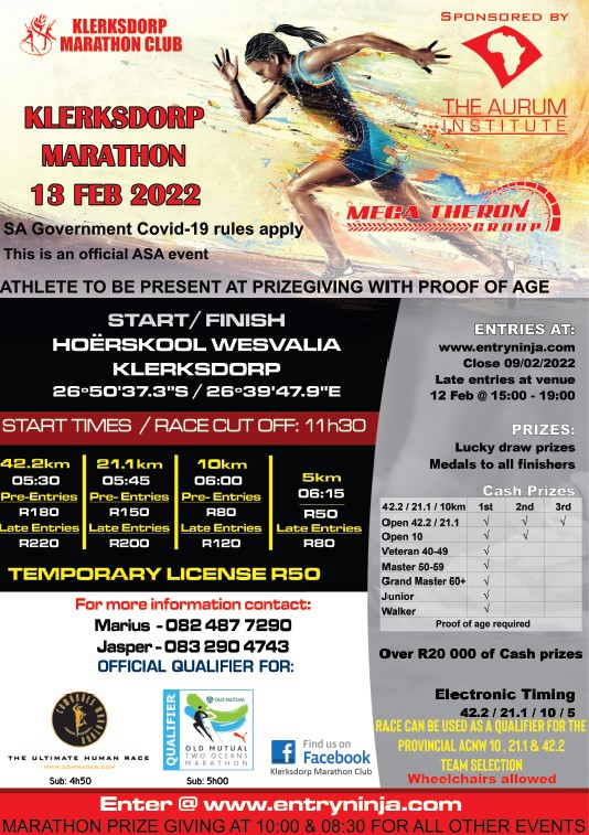 Klerksdorp Marathon Entry Ninja The Best Outdoor Fitness And klerksdorp-marathon-entry-ninja-the-best-outdoor-fitness-and