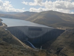 Katse Dam is 185m high and stretches 700m long