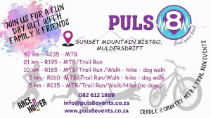 Self-times fun ride and run (MTB and trail run) event in the countryside