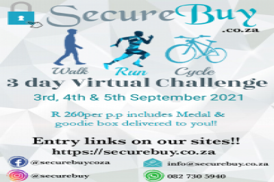 SecureBuy.co.za  3 day, Walk, Run or Cycle Virtual Challenge