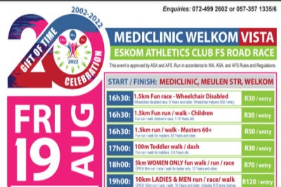 Mediclinic Welkom Vista Eskom FS Road Race