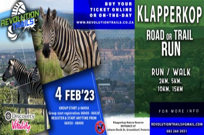 Klapperkop Road or Trail Run/Walk - 4 February 2024 Klapperkop Road or Trail Run/Walk - 4 February 2024