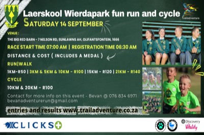Laerskool Wierdapark Run/Walk/Cycle | Entry Ninja – the best outdoor,  fitness and sporting event entries in your area.
