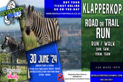 Klapperkop Road or Trail Run/Walk - 30 June 2024