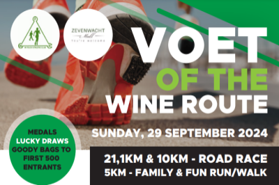 Voet of the Wine Route 21.1km | 10km | 5km Fun Run & Walk