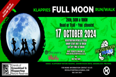 Klappies Full Moon Run/Walk - 17 October 2024