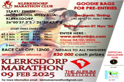 Klerksdorp Marathon 2025