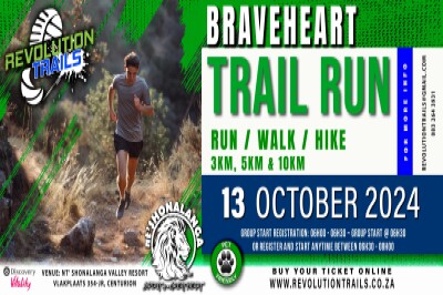 Braveheart Trail Run/Walk - 13 October 2024