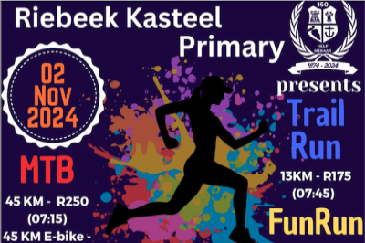 Riebeek Kasteel Primary presents Trail Run, Fun Run and MTB