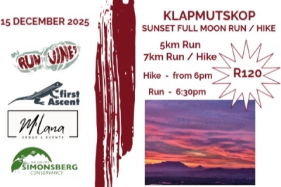 Klapmutskop Sunset Full Moon Run / Hike Klapmutskop Sunset Full Moon Run / Hike
