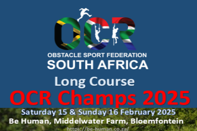 OSFSA - OCR SA Champs - Long Distance / Be Fun Ocr / Be Fit Trailrun / Kiddies OCR