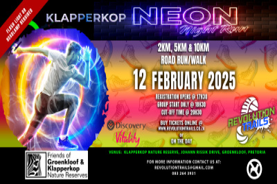 Klapperkop Neon Night Run/Walk - 12 February 2025