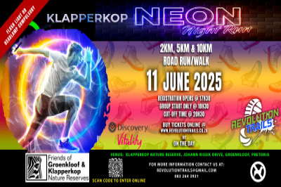 Klapperkop Neon Night Run/Walk - 11 June  2025
