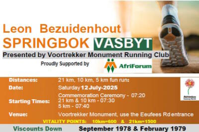 Leon Bezuidenhout Springbok Vasbyt 5 10 21km Leon Bezuidenhout Springbok Vasbyt 5 10 21km