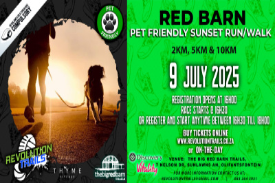 Barn Pet Friendly Sunset Run/Walk - 9 July 2025 Barn Pet Friendly Sunset Run/Walk - 9 July 2025