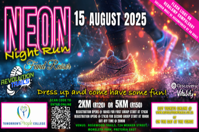 Neon Night Run Fund Raising Event - 15 August 2025