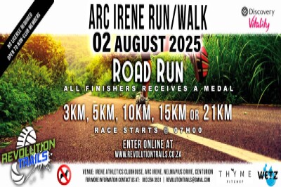 ARC Irene Road Run/Walk - 2 August 2025 ARC Irene Road Run/Walk - 2 August 2025