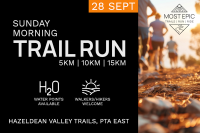 Sunday Morning Trail Run - Hazeldean Valley Trails (28/9/25) Sunday Morning Trail Run - Hazeldean Valley Trails (28/9/25)
