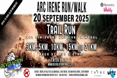 ARC Irene Trail Run/Walk -  20 September 2025
