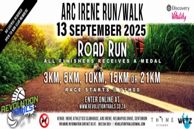 ARC Irene Road Run/Walk -  13 September 2025