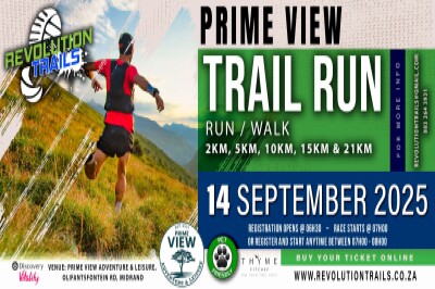 Prime View Trail Run/Walk - 14 September 2025 Prime View Trail Run/Walk - 14 September 2025