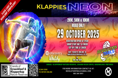 Klapperkop Neon Night Run/Walk - 29 October 2025