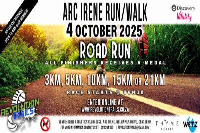 ARC Irene Road Run/Walk - 4 October 2025 ARC Irene Road Run/Walk - 4 October 2025