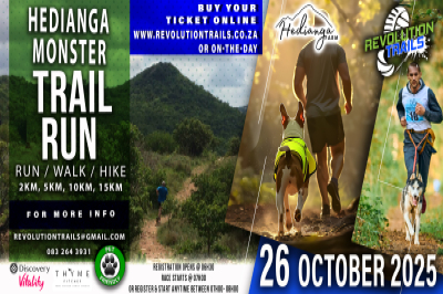 Hedianga Monster Trail Run/Walk - 26 October 2025