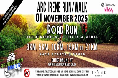 ARC Irene Road Run/Walk - 1 November 2025 ARC Irene Road Run/Walk - 1 November 2025
