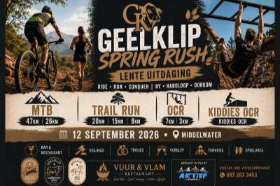 GEELKLIP SPRING RUSH 2026: OCR; MTB & Trail Run