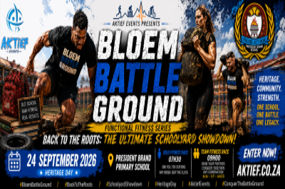 Bloem Battle Ground 2026 - Fitness Summer Series
Thu 24 Sep 2026
@
Bloemfontein, Free State