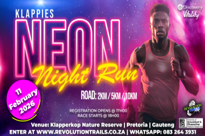 Klapperkop Neon Night Run/Walk - 11 February 2026