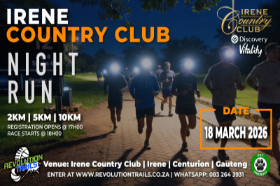 Irene Country Club Night Run/Walk - 18 March 2026