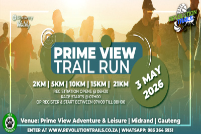 Prime View Trail Run/Walk - 3 May 2026