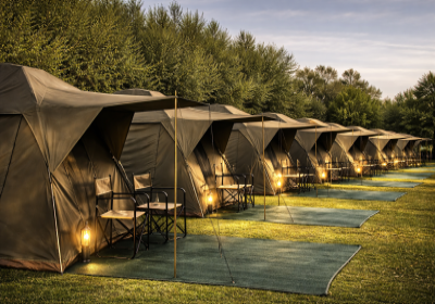 Luxury Canvas Dome Tent (3m x 3m) – Sleeps 2 (2 NIGHTS)