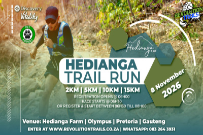 Hedianga Monster Trail Run/Walk - 8 November 2026