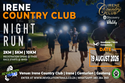 Irene Country Club Night Run/Walk - 19 August 2026