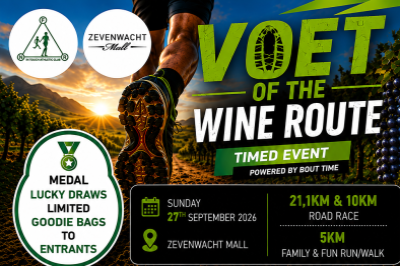 Voet of the Wine Route 21.1km | 10km | 5km Fun Run & Walk