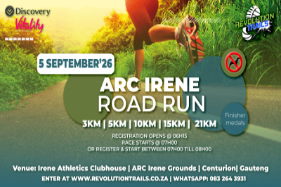 ARC Irene Road Run/Walk - 5 September 2026