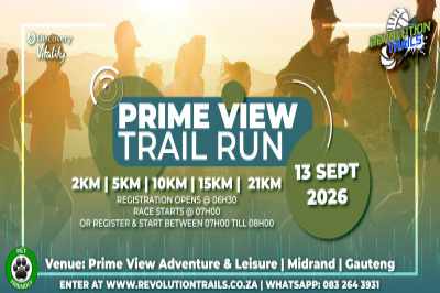 Prime View Trail Run/Walk - 13 September 2026